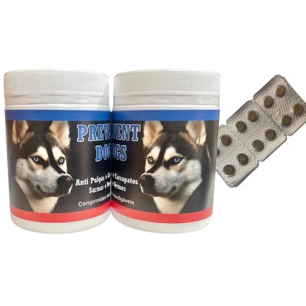 Prevents Antipulgas, Carrapatos , Vermes E Sarna para Cachorros 15kg - 12 Comprimidos mastigáveis