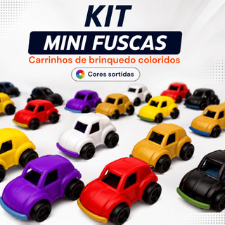 Kit Carrinho Mini Fusca Brinquedo Colorido 4cm Lembrancinha Aniversario Festa Brinde Colecionador