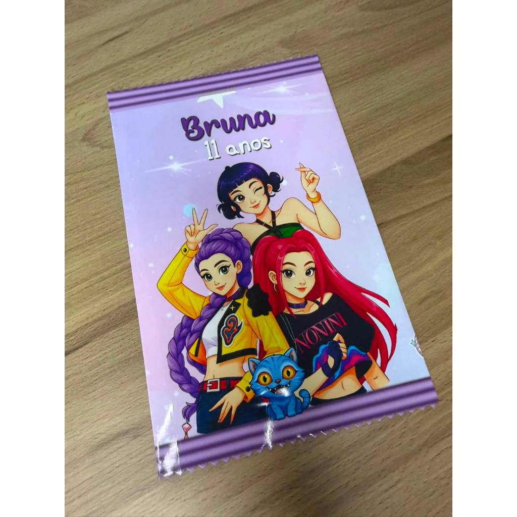 Cards de Colorir Personalizado Guerreiras do Kpop | Lembrancinha | Desenhos | Aniversário Infantil