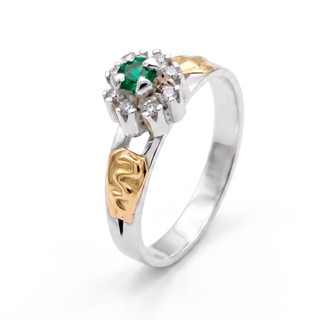 Anel de Formatura - Prata 950 com Emblema Ouro 18k / Anel De Formatura Emblema de Ouro 18k