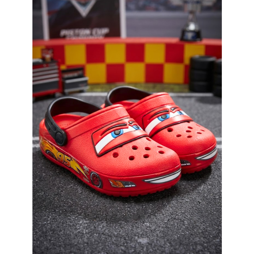 Sandália Infantil do Relâmpago McQueen Carros Personagem Sapato Leve Confortável Menino Antiderrapante Passeio Escola