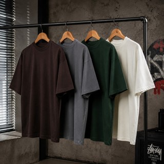 Kit 4 Camisetas Oversized Casual Lisa Camiseta Streetwear Reta Masculina Gola Alta Algodão Premium Básica