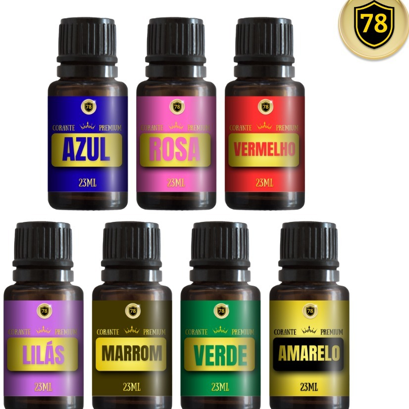 01 a 07 Corante PREMIUM Sabonete Aromatizador Difusor 23 ml cada ( NÃO COMESTIVÉL )