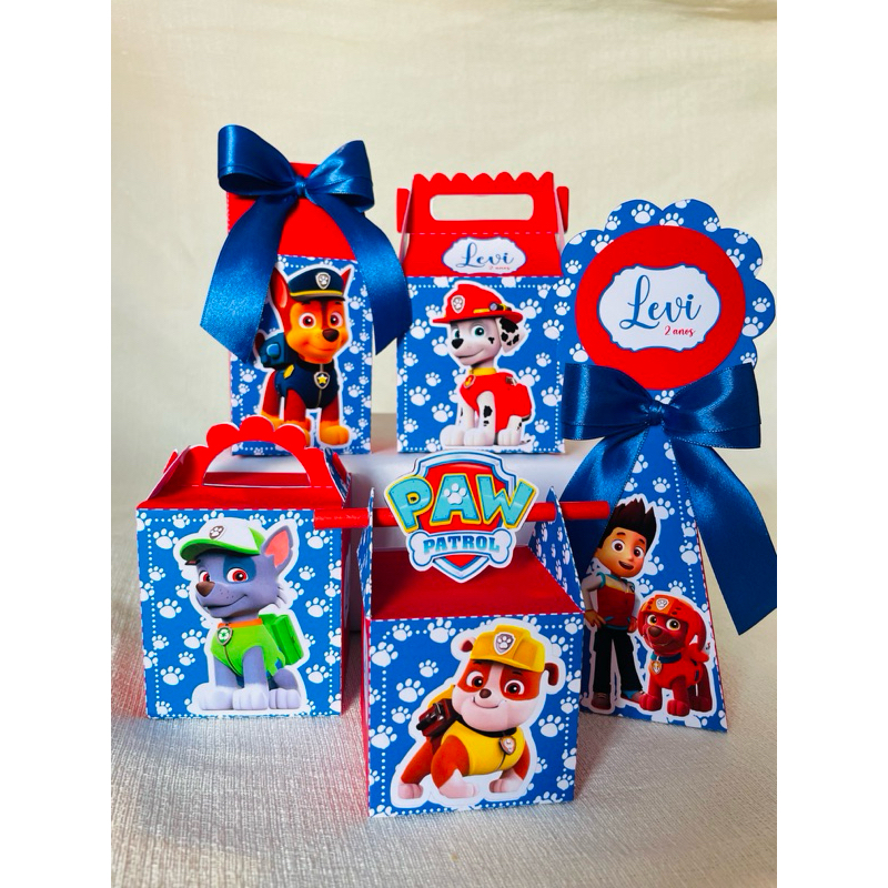 Caixinhas Personalizadas Patrulha Canina Pegue e Monte | Kit Personalizado | Lembrancinha Festa Infantil