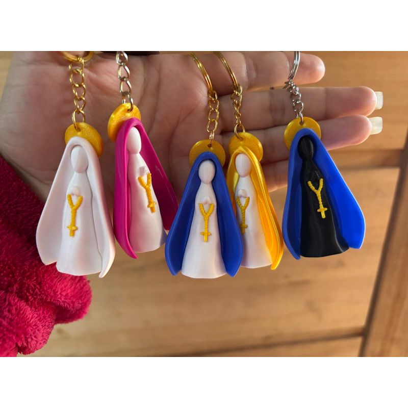 Chaveiro Nossa Senhora 6cm | Impressão 3D | Lembrancinha Religiosa | Presente Católico | Diversas Cores
