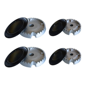 Kit 4 Queimadores + 4 Espalhadores para Fogão Brastemp e Consul EVA