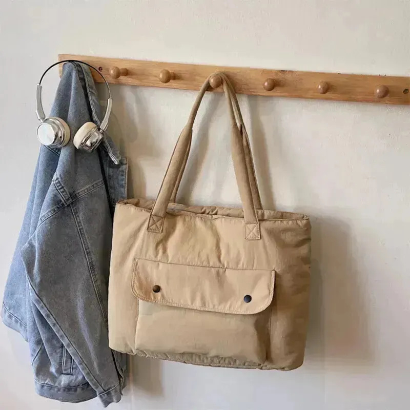 Feminina Bolsa Tote Ombro Grande Capacidade Casual Em Algodã