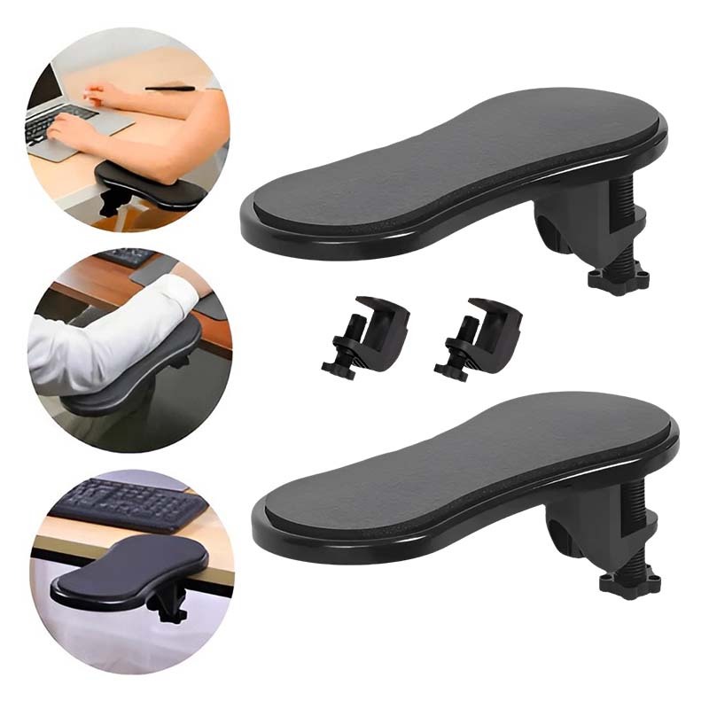 Kit 2 Suportes Ergonômicos para Braço – Apoio Ajustável com Fixação em Mesa, Conforto para Notebook e Cadeira