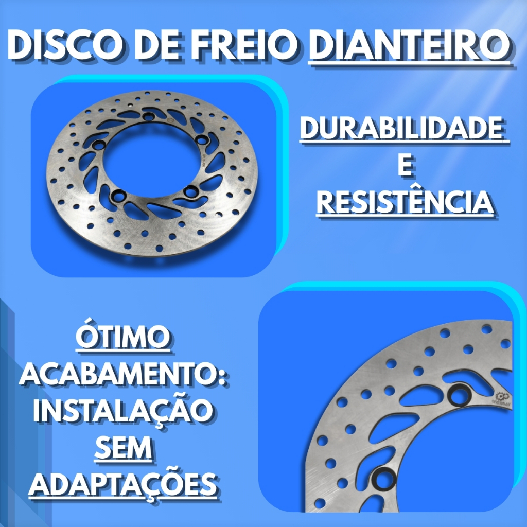 Disco De Freio Dianteiro Yamaha Fazer 150 Factor 125 150 2014 A 2025 Modelo Original — imagem 2 de 2