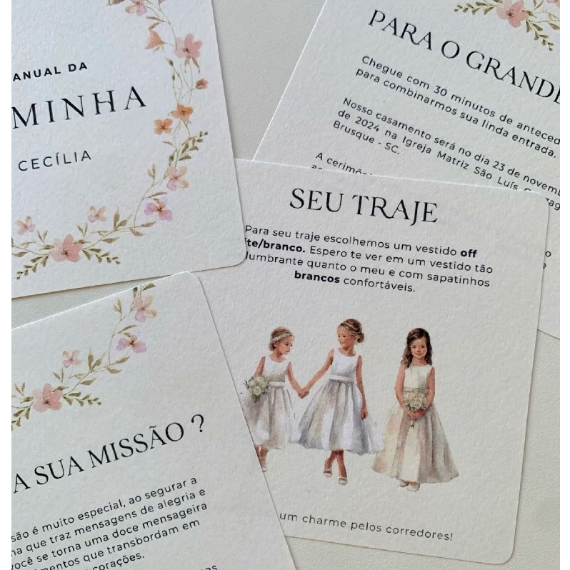 Manual convite dos Pajem e Daminhas de casamento personalizado - livro de colorir personalizado