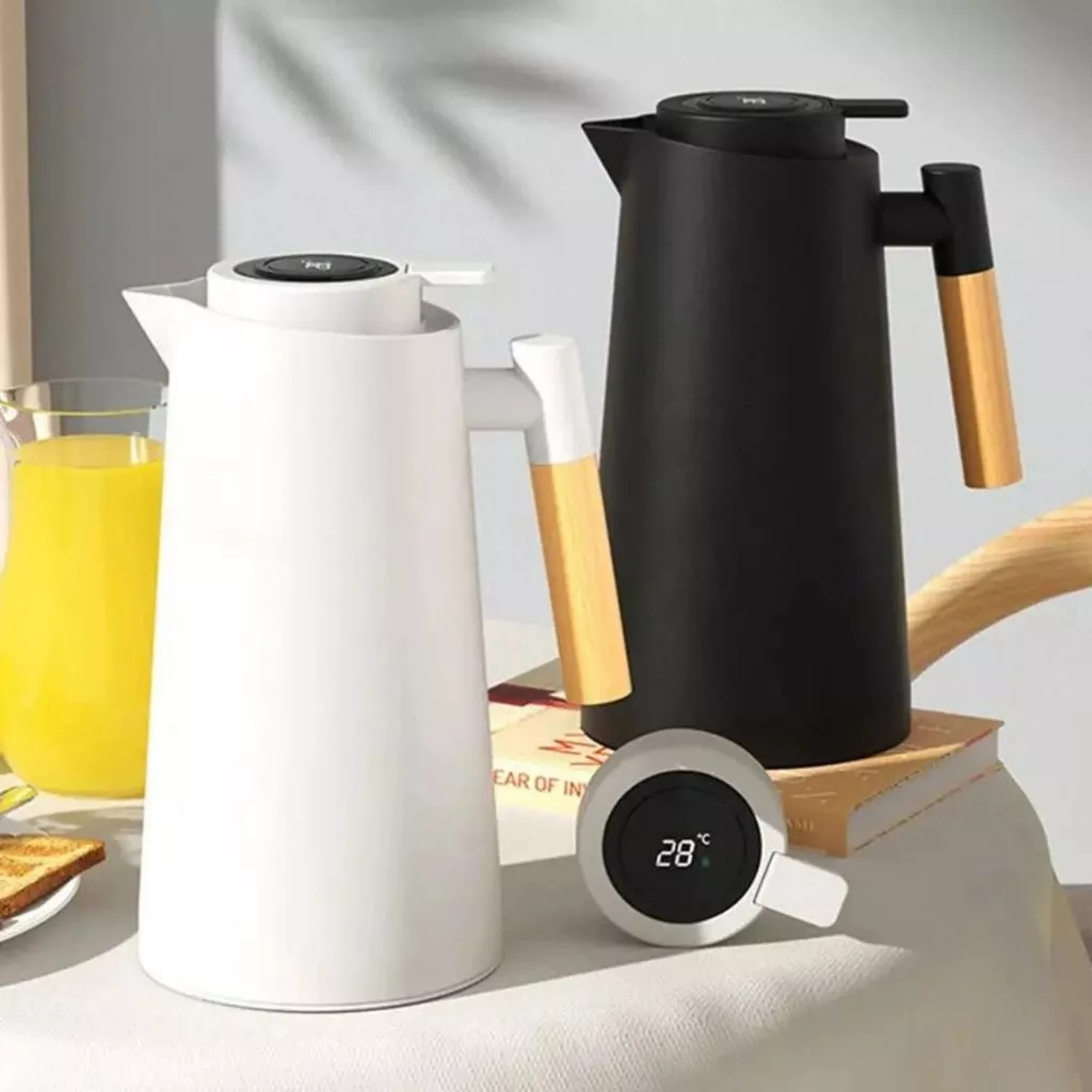 Garrafa De 1 Litro Com Termômetro Led, Ideal Para Café, Chá E Outras Bebidas Em Estilo Moderno