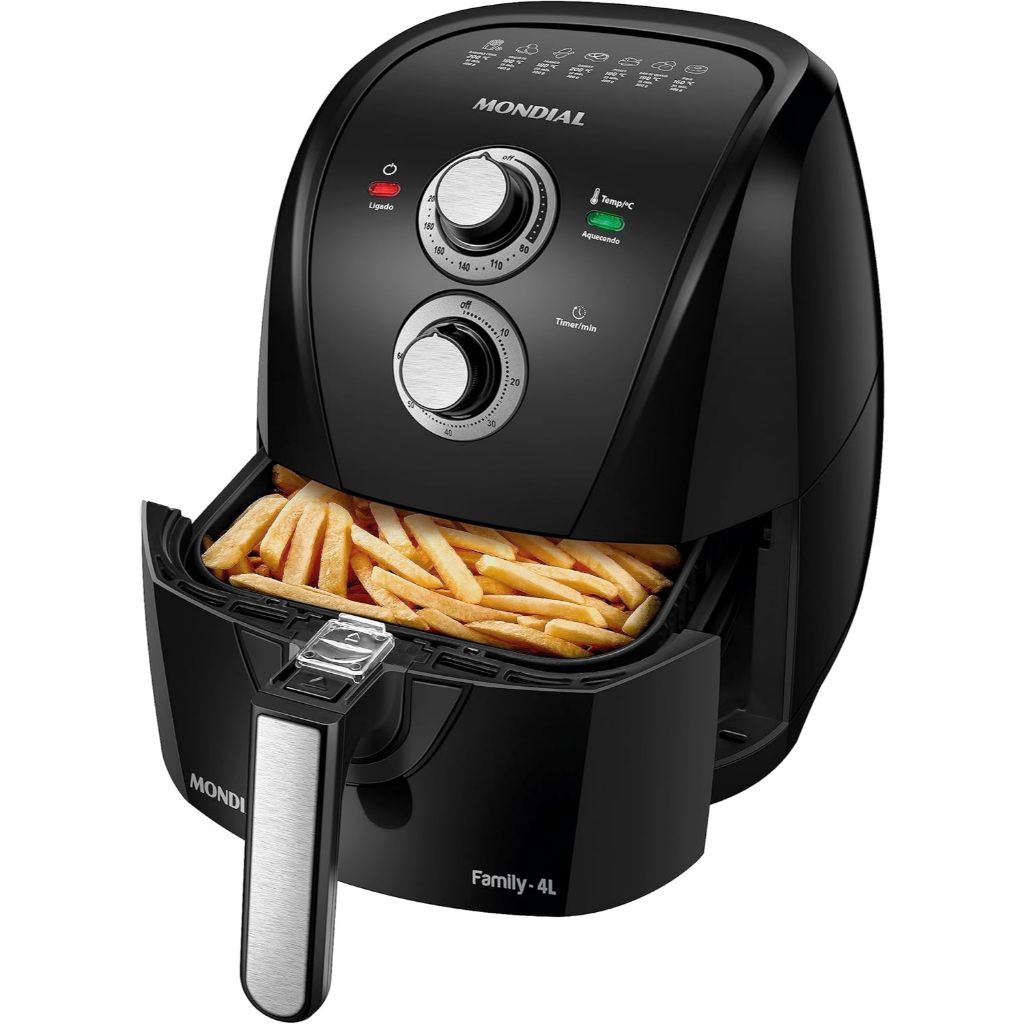 Fritadeira Sem Óleo Air Fryer 4l Mondial 1500w Afn-40-bft Preto 220V(Avaria na Embalagem)
