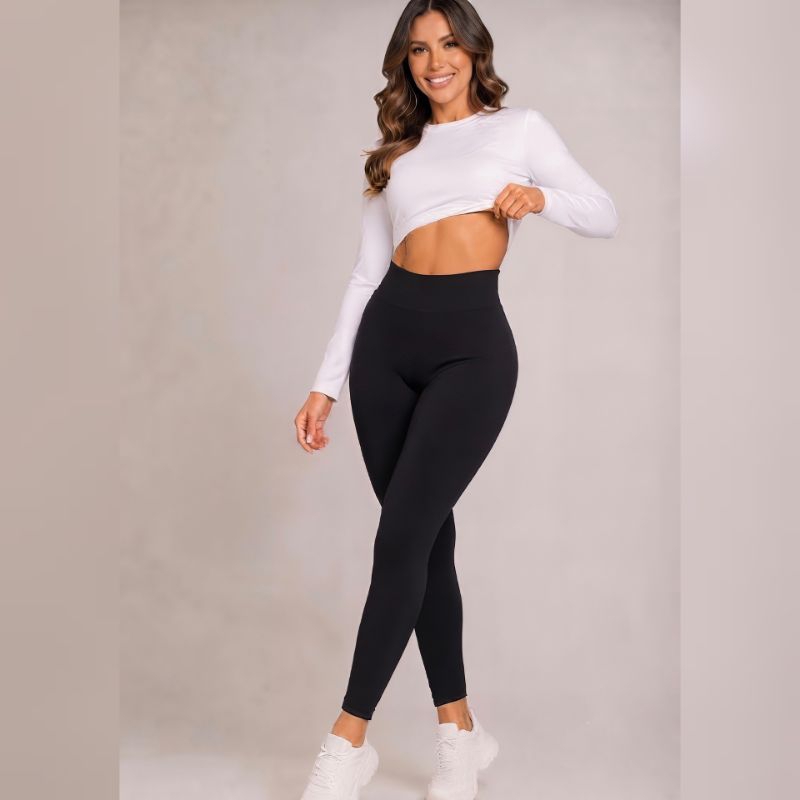 Legging Flanelada Grossa Calça Peluciada Forrada Reforçada Térmica