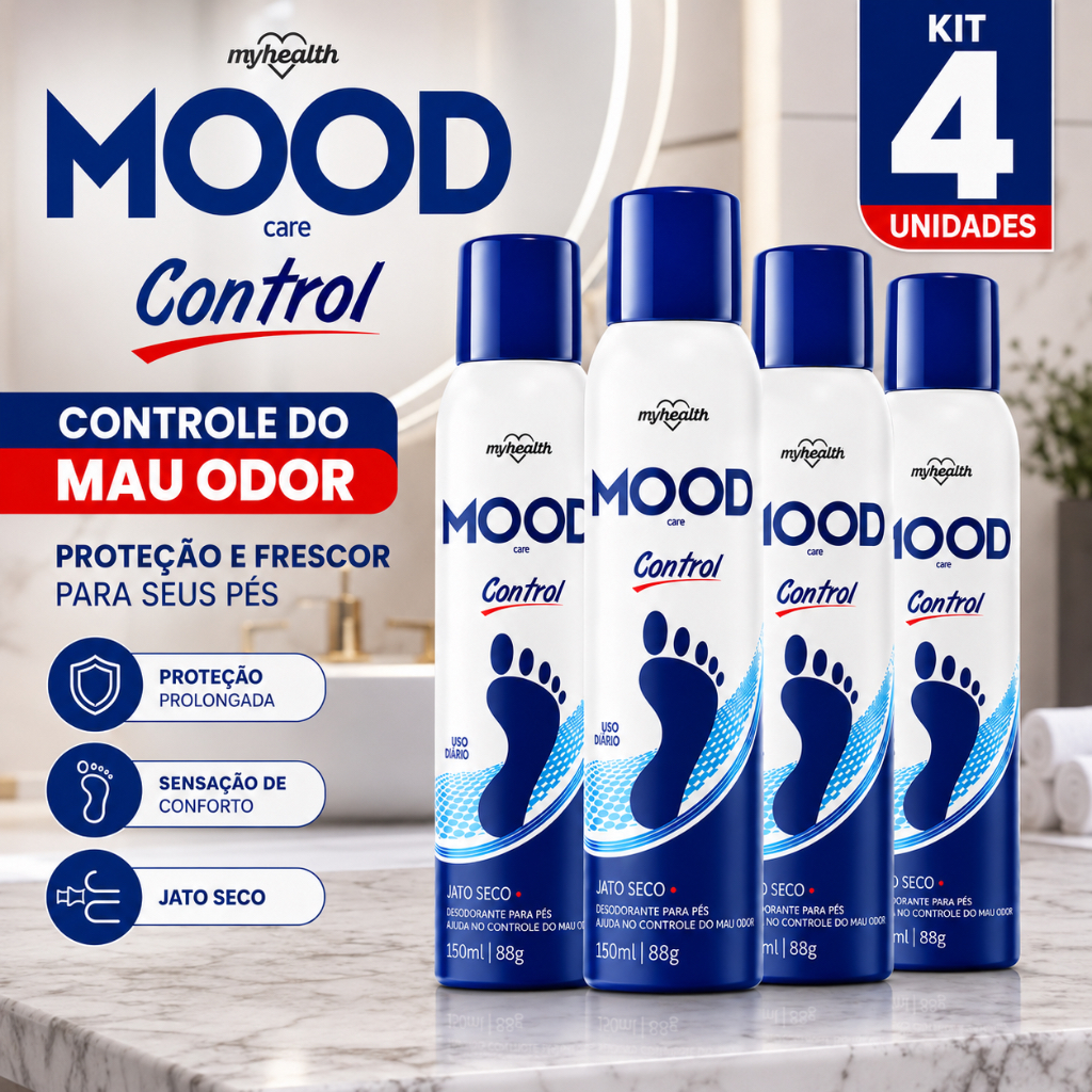Kit 4 Desodorante para Pés Masculino Antiodor Antitranspirante Spray 150ml Elimina Chulé Frescor Duradouro