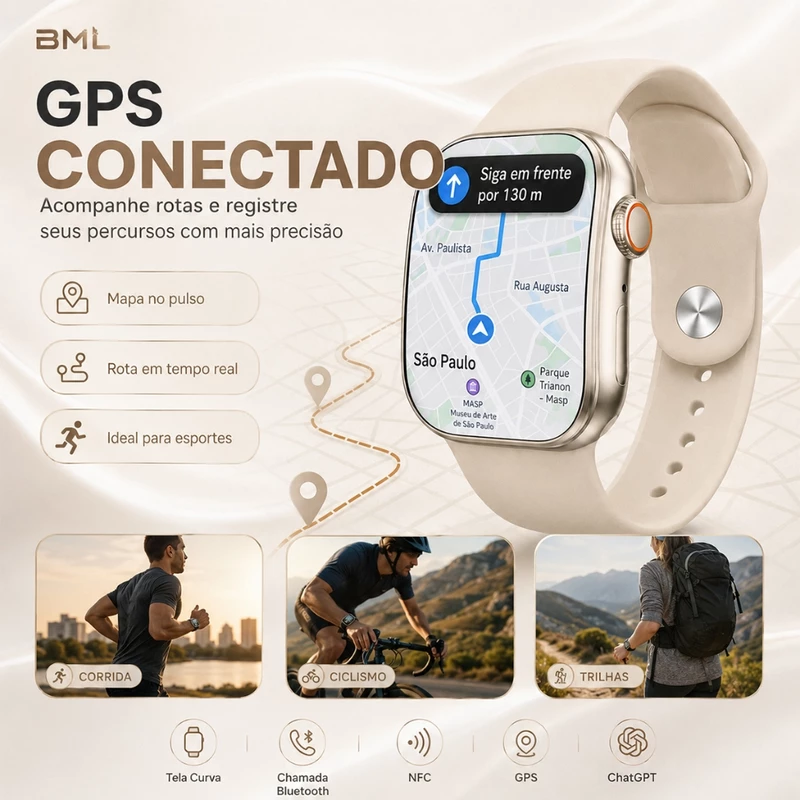 Smartwatch BML com Tela Amoled Curva 1.46" — foto 4