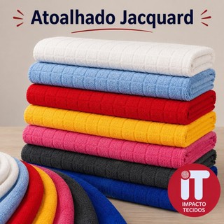 Tecido Atoalhado Felpudo Jacquard De Microfibra, Alta Absorção 1,50 de largura Para Toalha Limpeza