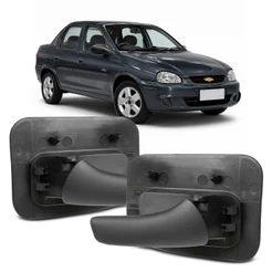 Par Gatilho Maçaneta Interna Porta Traseira Corsa Classic Sedan Wagon 1993 a 2016 Grafite
