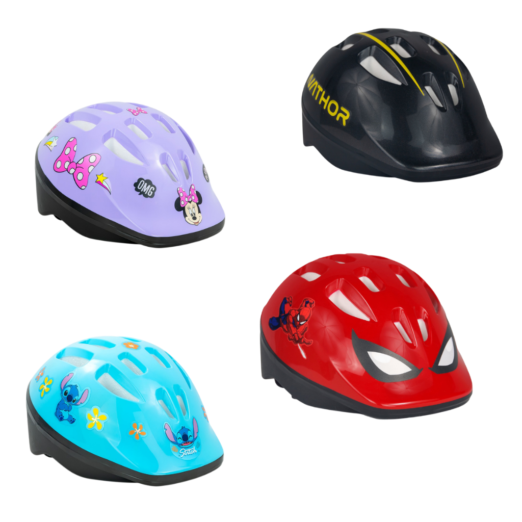Capacete Infantil Bicicleta Personagens Disney com regulagem 3 a 8 anos Nathor
