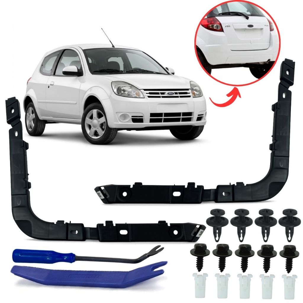 Guia Garra Suporte Fixação do Parachoque Traseiro Para Ford KA 2008 Até 2013 Todos