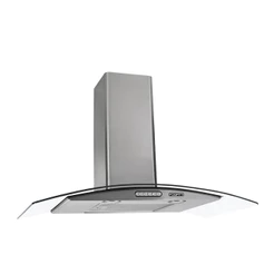 Coifa de Parede Fogatti Vidro Curvo Inox, Duto Slim, Depurador e Exaustor Com 3 Velocidades