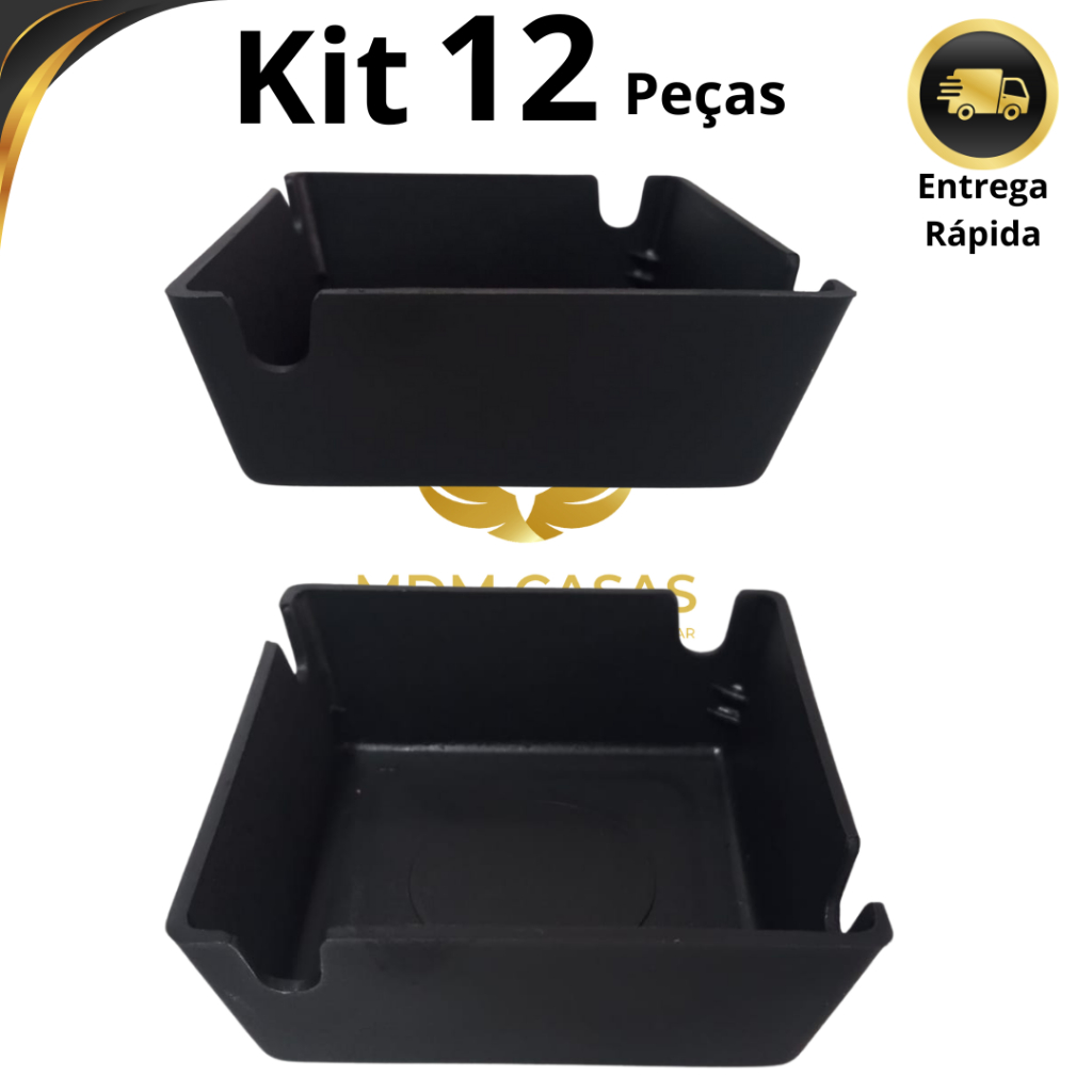 12 Cinzeiro Nylon Quadrado ou Redondo Alta Qualidade Lavável Resistente