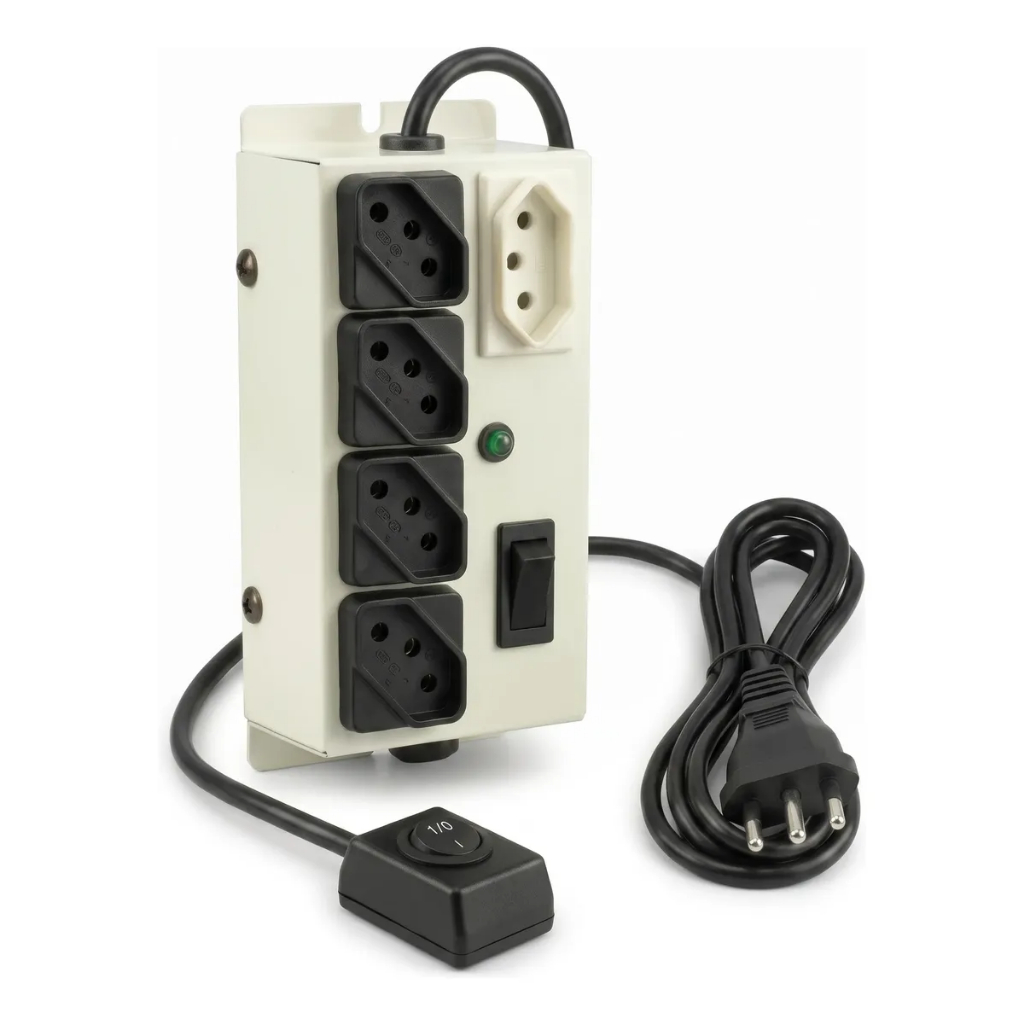 Filtro De Linha Capte Eco 5 Tomadas Bivolt - Economize Energia Com Botão Liga/Desliga