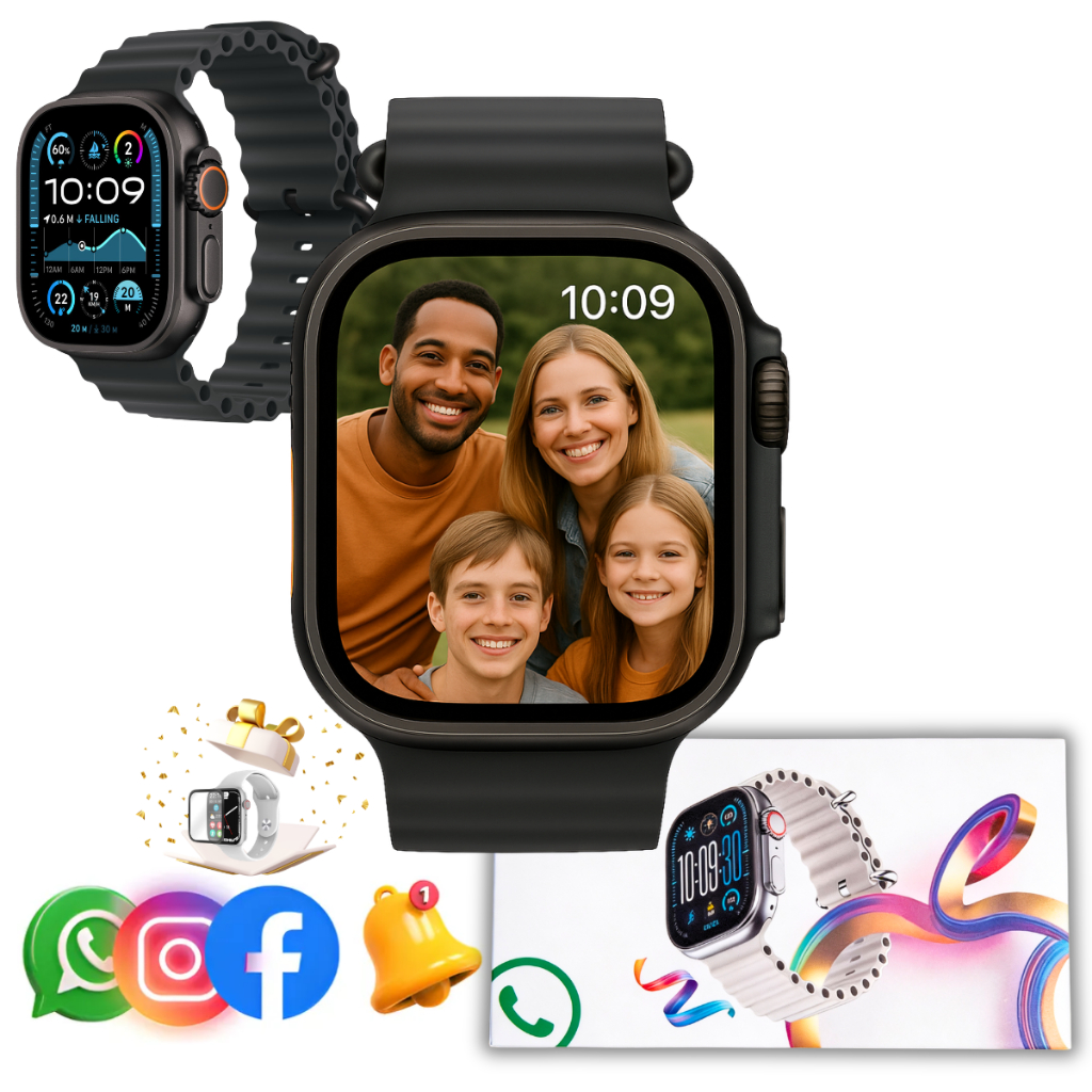 Relogio Smartwatch Feminino masculino Para Iphone Samsung Xiaomi Troca Pulseira Faz Chamadas