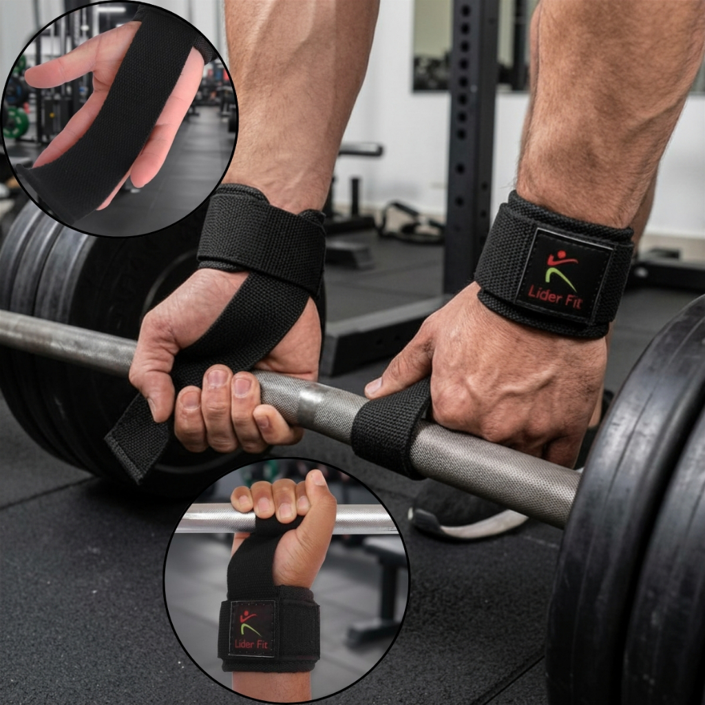 Par de Luva Strap Fita com Gancho para Crossfit