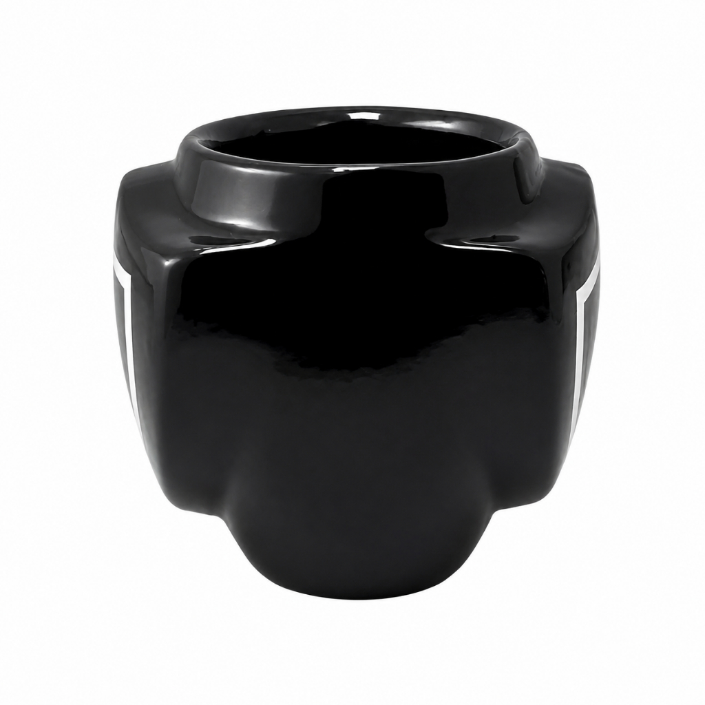 Caneca 3D Oficial Botafogo FR Preta Cerâmica 270ml Licenciada — imagem 2 de 2