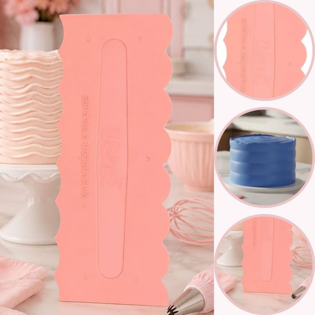 ESPÁTULA DECORATIVA N•9 PARA BOLO E CONFEITARIA BLUESTAR 23 CM DUPLA CONFEITARIA (CHOCO)
