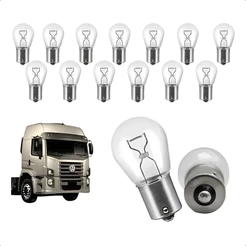 Kit 10 Lâmpadas Halogena 1 Polo P21w Caminhão Onibus Van 24v