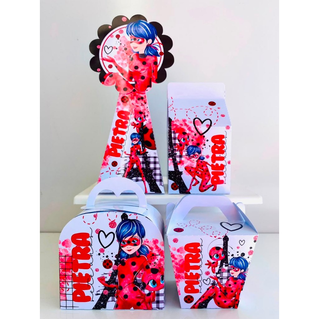 PEGUE MONTE KIT CAIXINHAS PERSONALIZADAS LADY BUG \MIMOS, LEMBRANCINHAS ,CAIXINHAS,INFANTIL,KIT FESTA ,ANIVERSÁRIO.