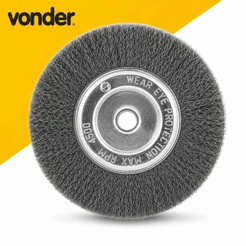 Escova Circular Aço Carbono Ondulada 6" x 1/2" x 5/8" - Vonder