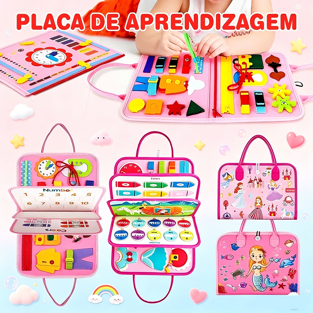 Maleta Educativa Montessori Sensorial Brinquedo Para Crianças Básicos De Habilidades De Vida