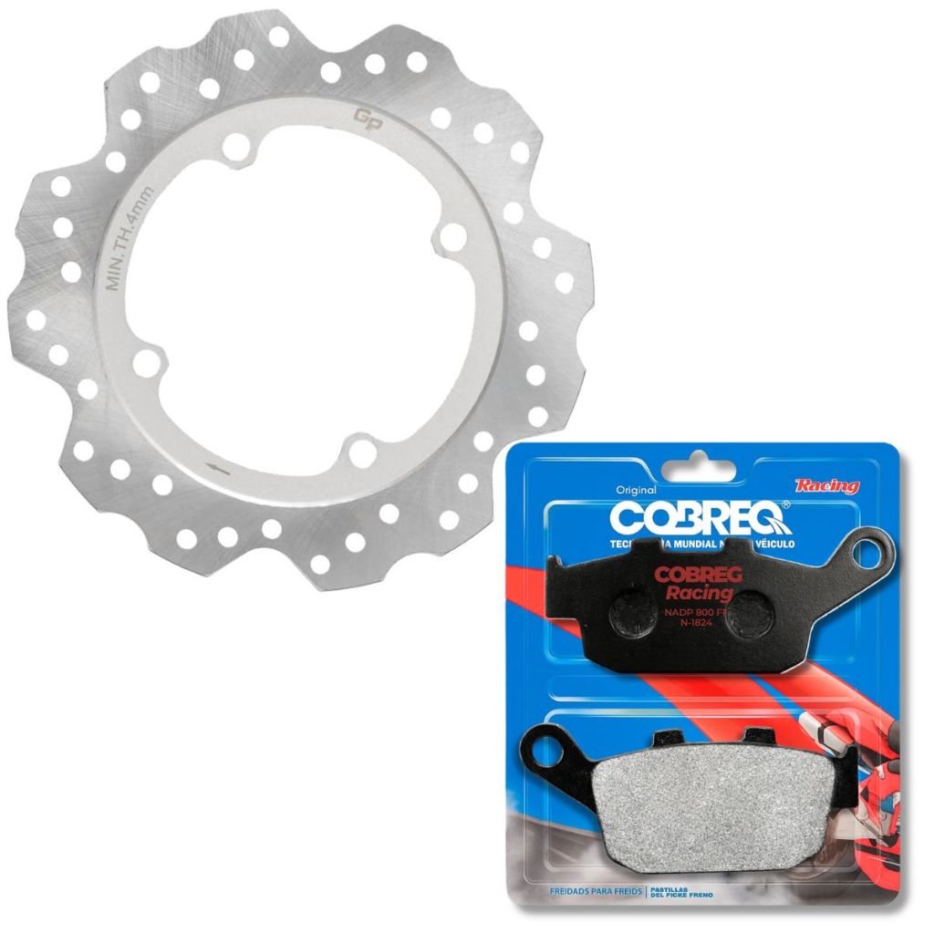 Disco de Freio Traseiro Cb 500X Cb 500F Cb 500R 2014-2025 + Pastilhas Cobreq Rac