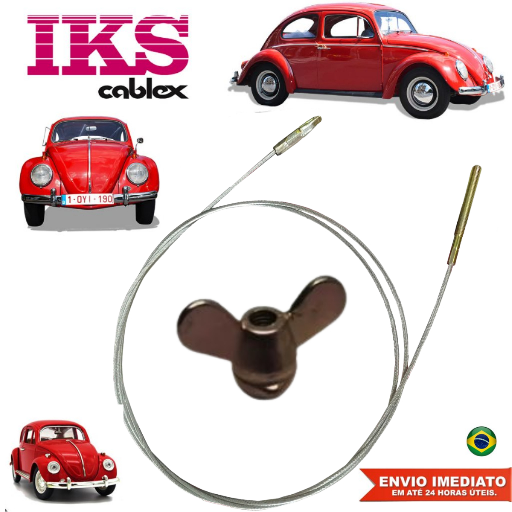 porca + cabo de embreagem vw fusca 1300 1500 1600 novo com NFe