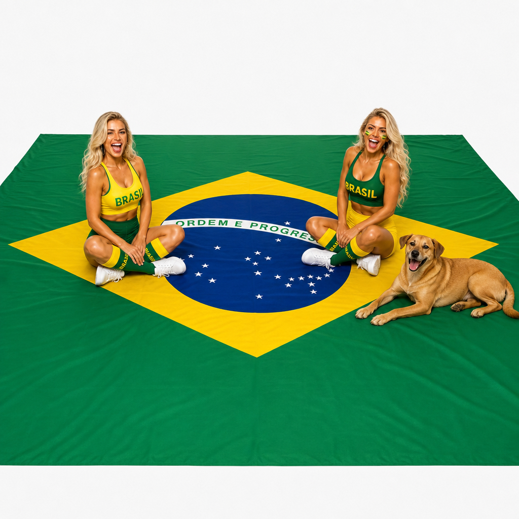 Bandeira Do Brasil Oficial 3 x 2 Metros Oficial Copa do Mundo Futebol Feminino