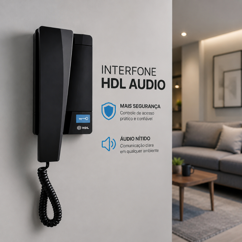 Interfone Eletrônico Residencial Porteiro Eletrônico Class Áudio Class HDL Telefone Com Botão — oferta na Shopee