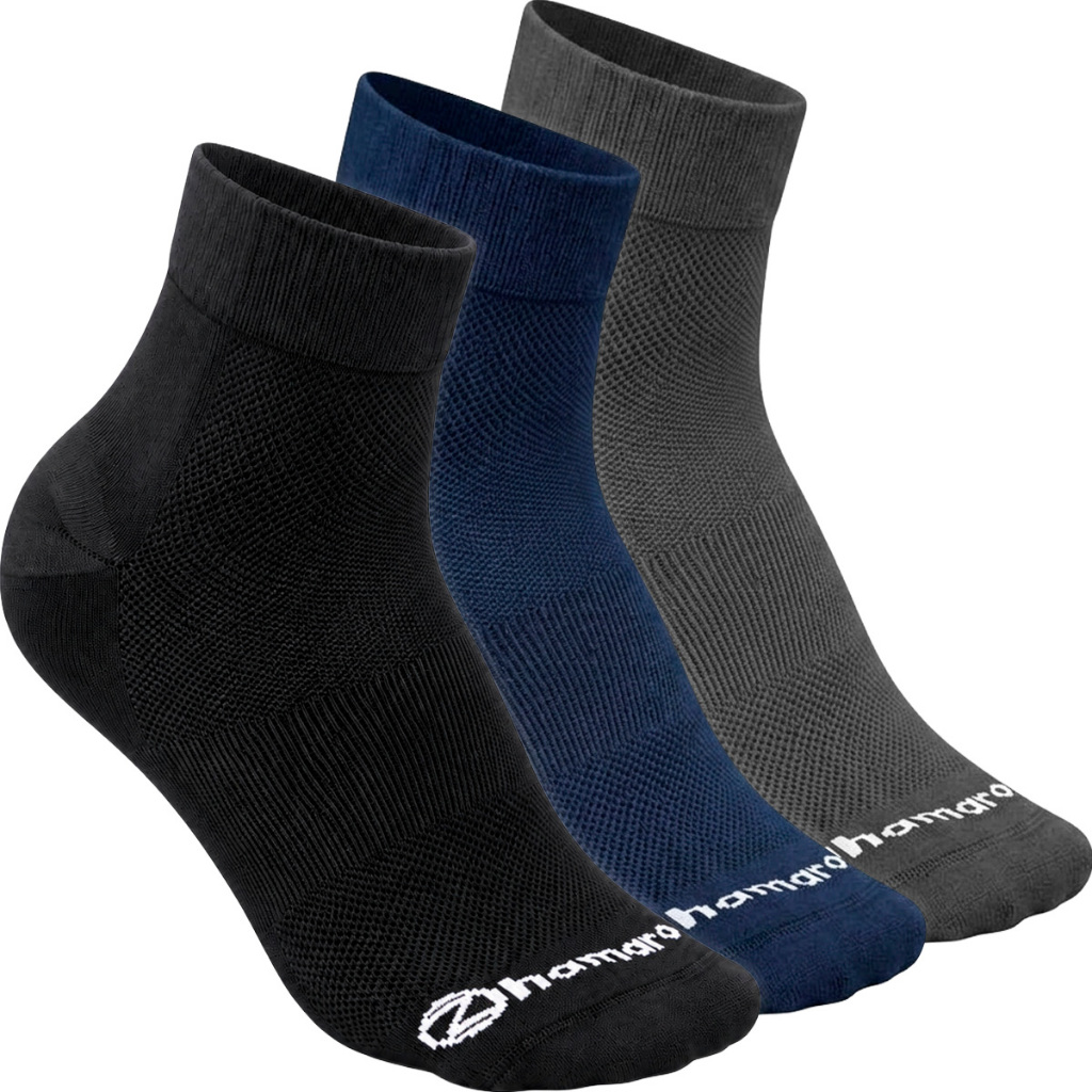 Kit 3 Pares Meias Poliamida Zhamaro Performance Corrida Cano Médio Dry Fit Runni