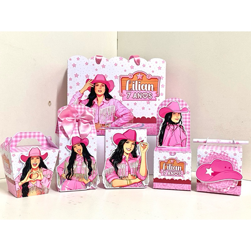 Kit Festa Ana Castela com Sacolinha Personalizada Lembrancinha de Aniversário Festa na Mesa Só um bolinho (Papel Foto)