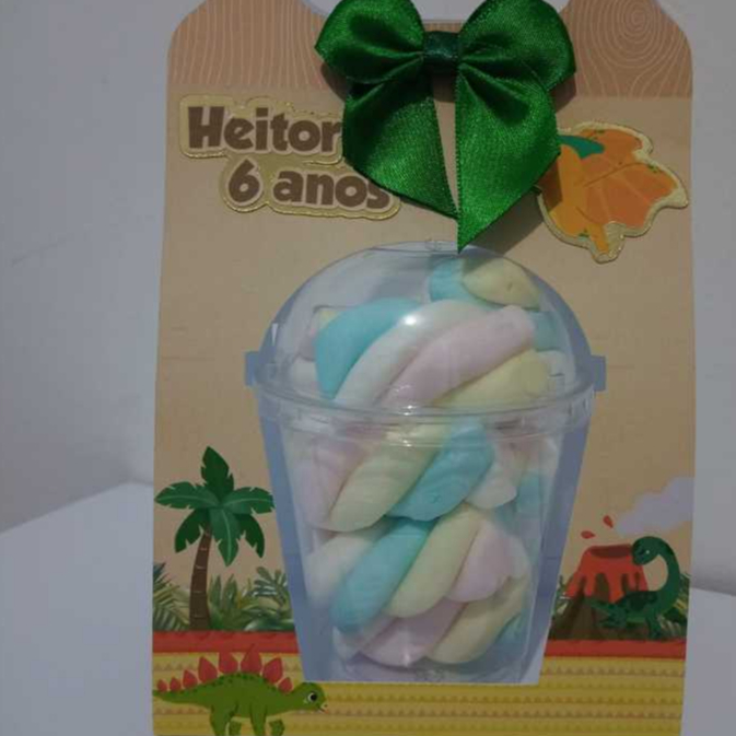 Kit 10 Copos Bolha Personalizados Dinossauro Baby Lembrancinhas de Festa Infantil