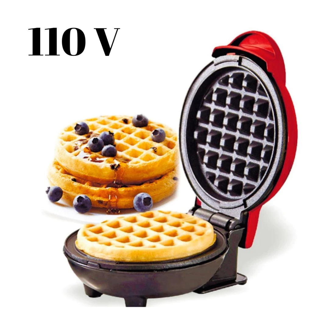 Máquina de waffle compacta, antiaderente, em formato de coração, com acabamento fosco, 110 V.