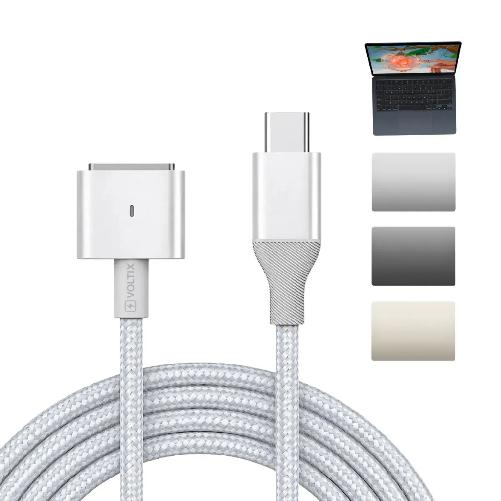 Cabo 140W Para Macbook M1 M2 M3 M4 M5 Apple Pro Air Magsafe 3 Tipo-C 1,8 Metros 