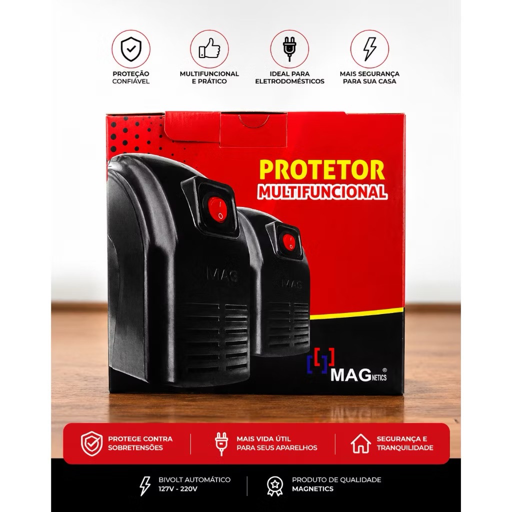 Protetor Eletrônico Estabilizador 1000Va BiVolt 110/220v Mais Potente