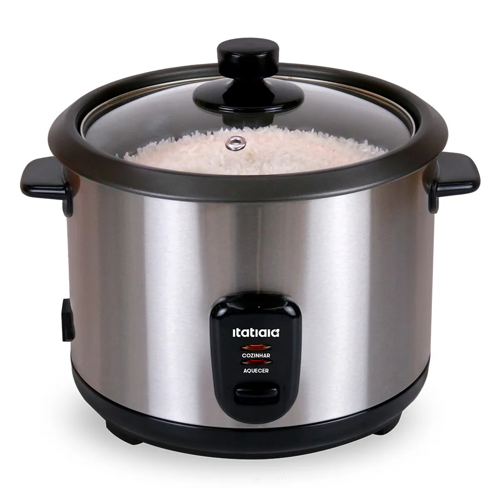 Panela de Arroz Elétrica Itatiaia Midi 1,5L 8 Xícaras | 127V; 220V | Tampa de Vidro,Bandeja de Vapor
