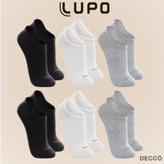 Kit De 6 Pares Meias Cano Invisível Lupo Sport Algodão Soquete Sapatilha Unissex