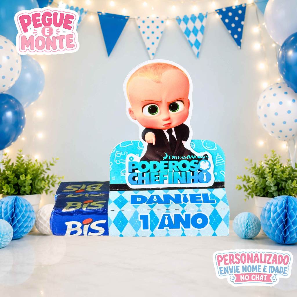 Porta Bis Duplo Poderoso Chefinho (Pegue e Monte)– Lembrancinha Personalizada de Festa