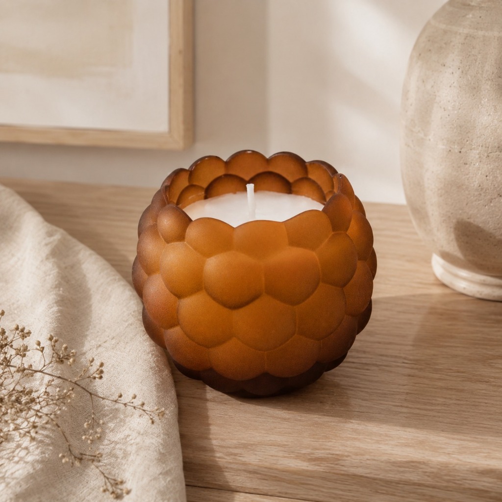 Vela Decorativa Em Vidro Presente Elegante Luxo Decoracao Aconchegante