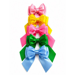Laço de cetim Número 9 duplo/ kit 5 unidades diversas cores decoração para presentes lembrancinhas