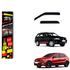 Calha de Chuva Volkswagen Gol e Parati G2 G3 G4 1998 a 2014 TG Poli Defletor 4P Protetor Fumê